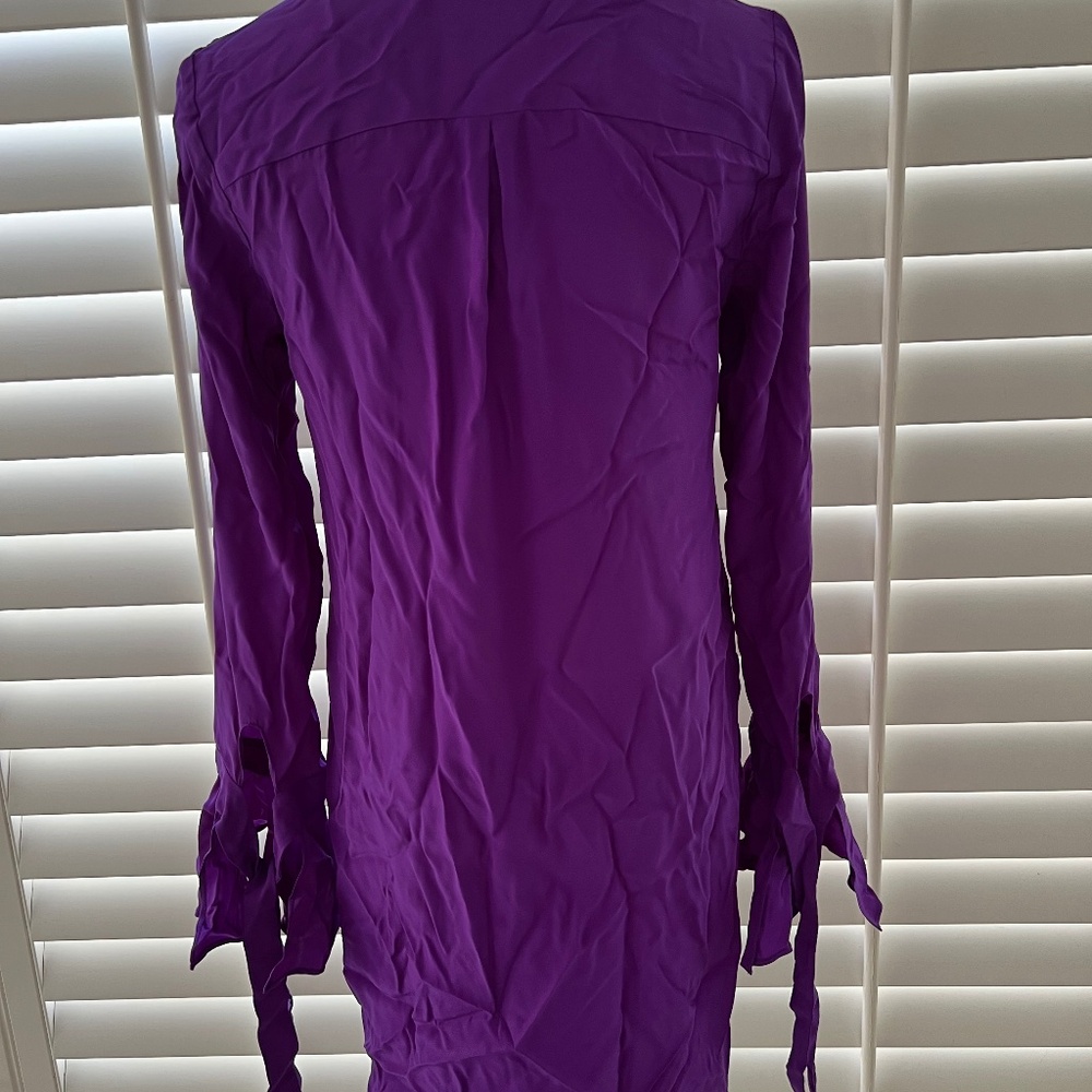 Amanda Uprichard Purple Flowy Dress